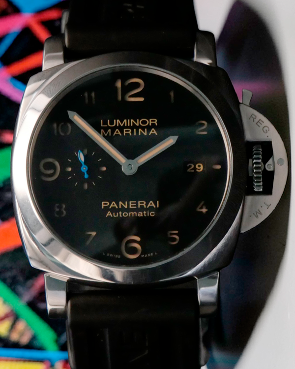 2019 Panerai Luminor Marina 1950 3 Days 44MM Black Dial Rubber Strap (PAM01359)