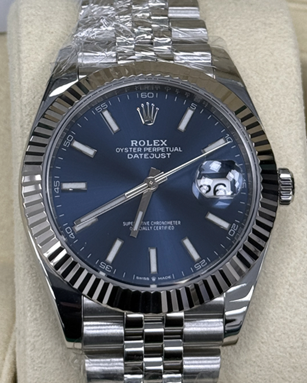 2019 Rolex Datejust 41MM Blue Dial Jubilee Bracelet (126334)