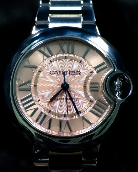 2021 Cartier Ballon Bleu 33MM Pink Dial Steel Bracelet (WSBB0046)