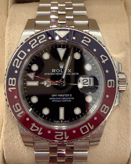 2024 Rolex GMT-Master II "Pepsi" 40MM Black Dial Jubilee Bracelet (126710BLRO)