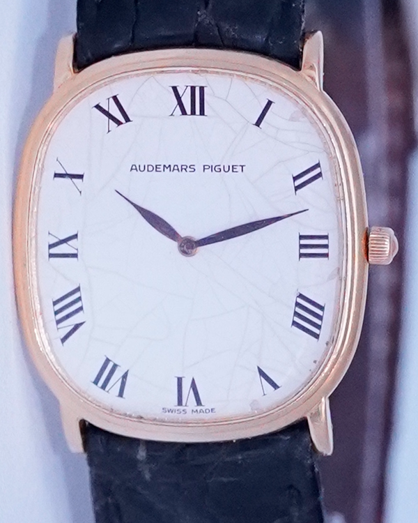 Audemars Piguet Vintage 29MM Silver "Spider" Dial Aftermarket Leather Strap (14565BA)