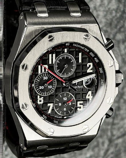 2017 Audemars Piguet Royal Oak Offshore "Vampire" 42MM Black Dial Leather Strap (26470ST.OO.A101CR.01)