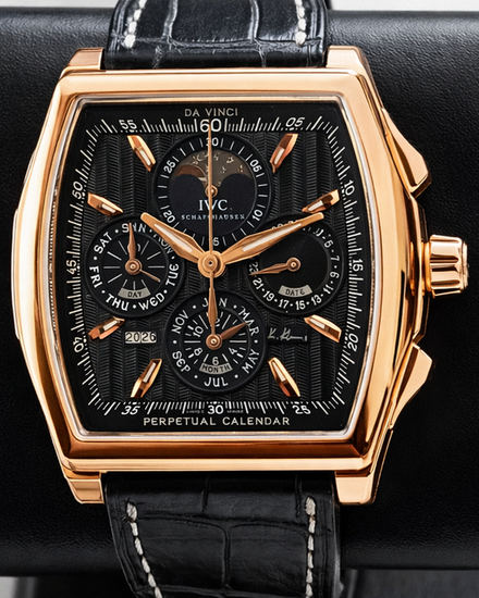 2014 IWC Schaffhausen Da Vinci Perpetual Calendar "Kurt Klaus" L.E. 43MM Black Dial Leather Strap (IW376206)