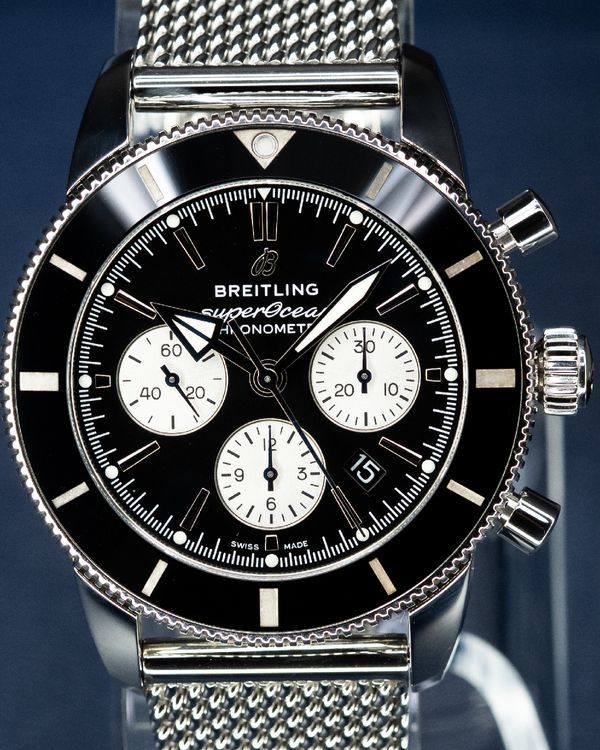 2021 Breitling Superocean Heritage B01 Chronograph 44MM Black Dial Steel Bracelet (AB0162)