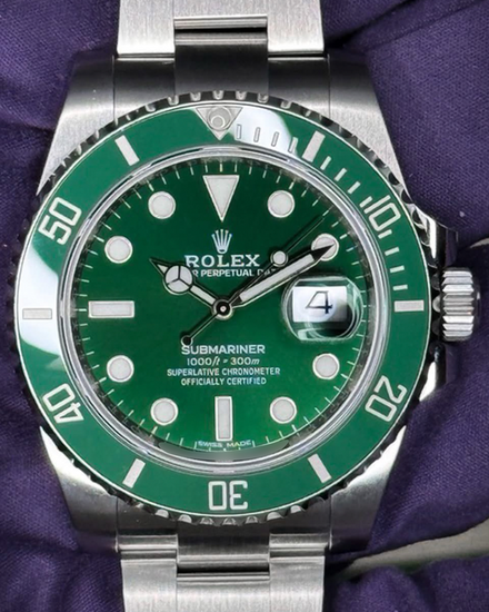 2017 Rolex Submariner Date "Hulk" 40MM Green Dial Oyster Bracelet (116610LV)