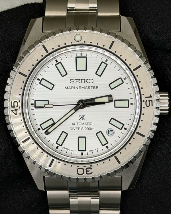 No Reserve - Seiko Prospex "100th Anniversary Marinemaster 1965 Heritage" L. E. 39.5MM Silver Dial Steel Bracelet (SJE097)