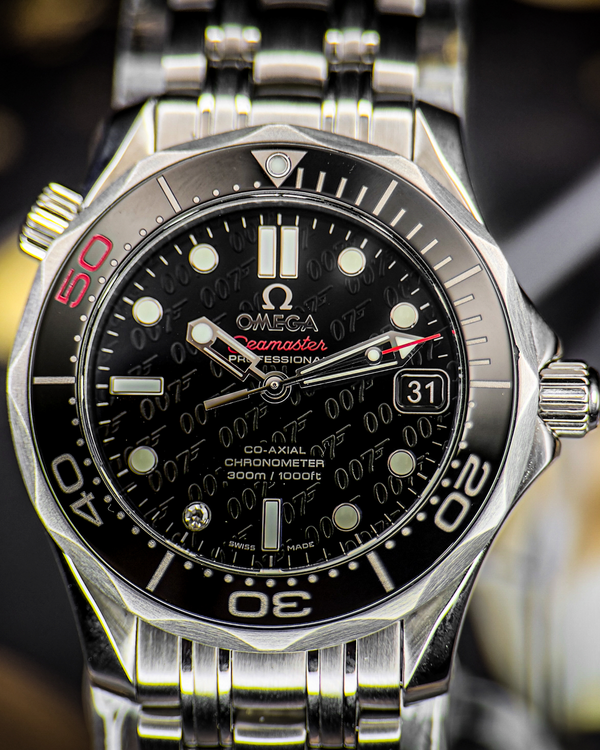 2012 Omega Seamaster Diver 300M "James Bond 50th Anniversary" L.E. 36.25MM Black Dial Steel Bracelet (212.30.36.20.51.001)