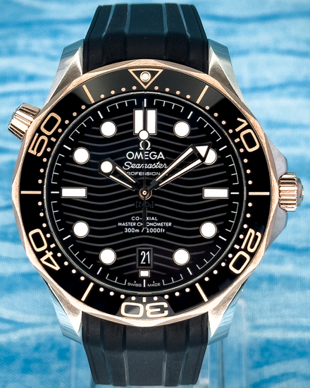 2025 Omega Seamaster Diver 300M 42MM Black Dial Rubber Strap (210.22.42.20.01.002)