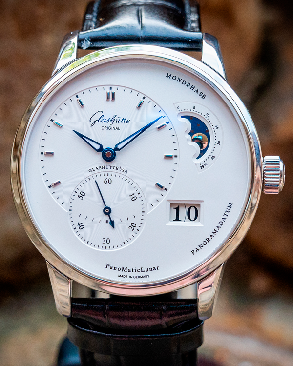 2023 Glashütte Original PanoMaticLunar 40MM Silver Dial Leather Strap (1-90-02-42-32-50)