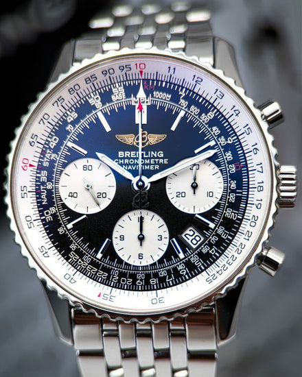2006 Breitling Navitimer 42MM Black Dial Steel Bracelet (A23322)