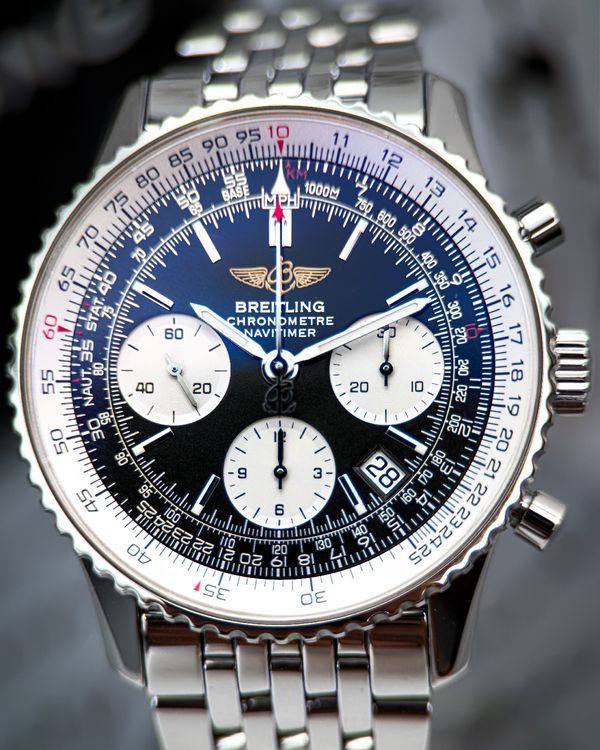 2006 Breitling Navitimer 42MM Black Dial Steel Bracelet (A23322)