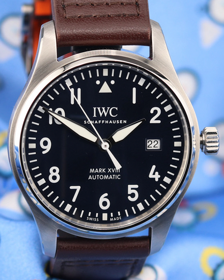 2021 IWC Schaffhausen Pilot Mark XVIII "Le Petit Prince" 40MM Blue Dial Leather Strap (IW327010)