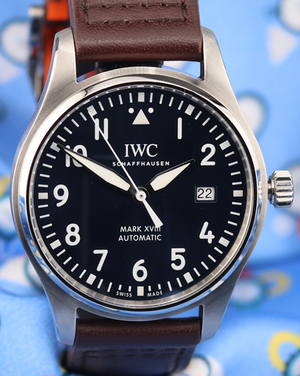 2021 IWC Schaffhausen Pilot Mark XVIII "Le Petit Prince" 40MM Blue Dial Leather Strap (IW327010)