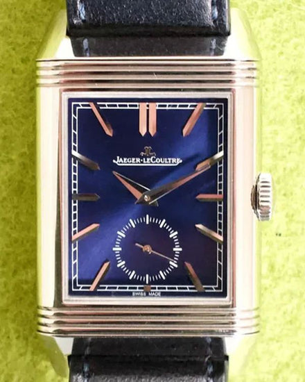2019 Jaeger-LeCoultre Reverso Tribute Duoface Small Seconds 47MM Blue Dial Leather Strap (215.8.D4)