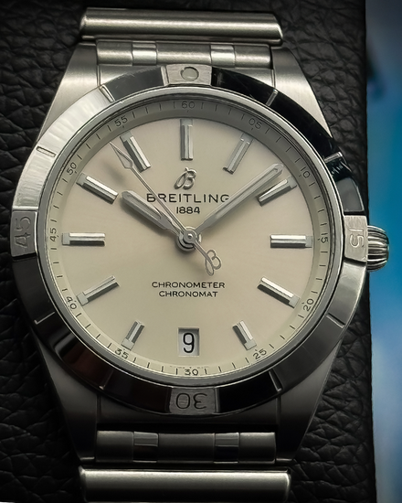 No Reserve - 2018 Breitling Chronomat 36MM Silver Dial Steel Bracelet (A10380101A3A1)