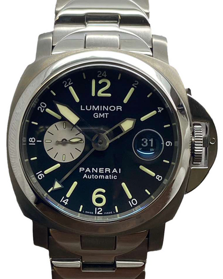 2003 Panerai Luminor GMT L.E. 44MM Black Dial Titanium Bracelet (PAM00161)
