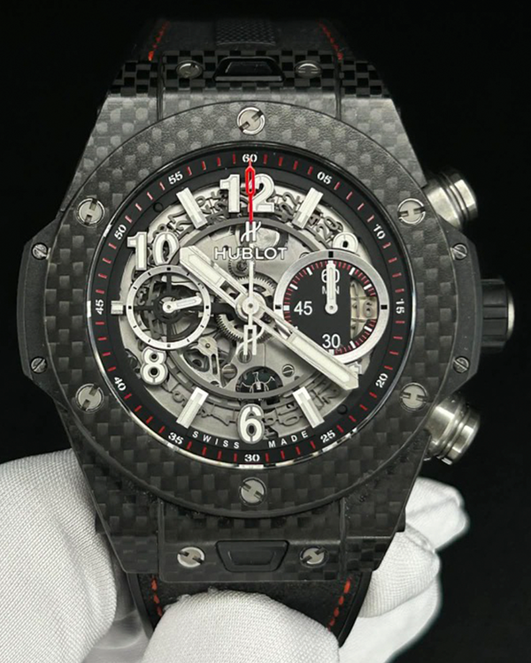2016 Hublot Big Bang Unico 45MM Skeleton Dial Rubber Strap (411.QX.1170.RX)