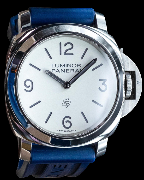 2024 Panerai Luminor Base Logo 44MM White Dial Rubber Strap (PAM01087)