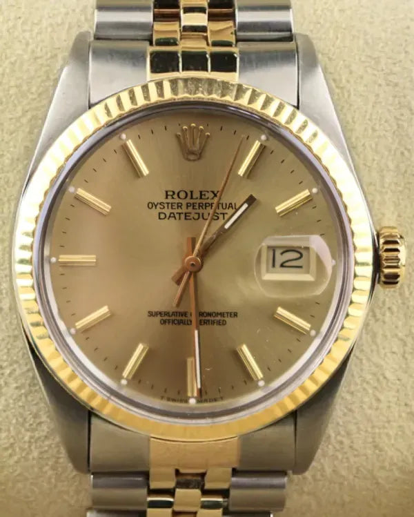 1986 Rolex Datejust 36MM Champagne Dial Two-Tone Jubilee Bracelet (16013)