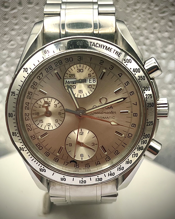 2006 Omega Speedmaster Day-Date Triple Calendar 39MM Silver Dial Steel Bracelet (3523.30.00)