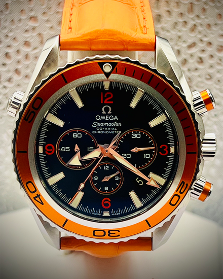 No Reserve - 2006 Omega Seamaster Planet Ocean 600M 45.5MM Black Dial Leather Strap (2918.50.38)