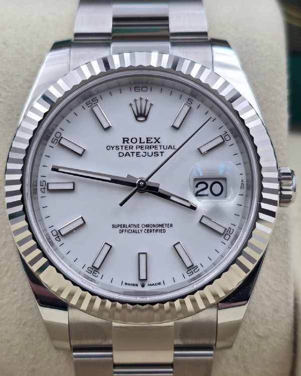 2026 Rolex Datejust 41MM White Dial Oyster Bracelet (126334)