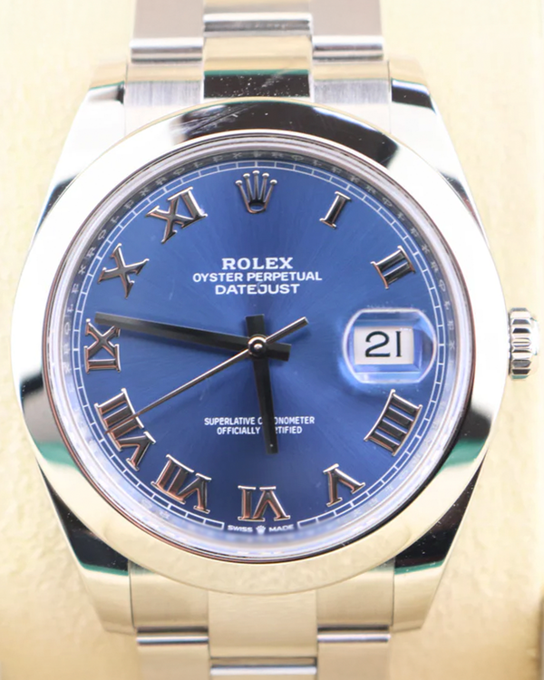 2022 Rolex Datejust 41MM Blue Dial Oyster Bracelet (126300)