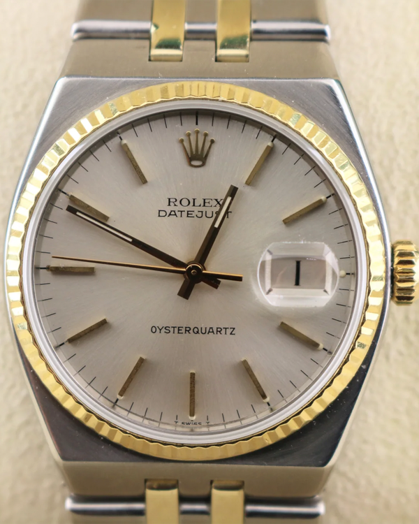 1978 Rolex Datejust Oysterquartz 36MM Quartz Silver Dial Two-Tone Oysterquartz Bracelet (17013)