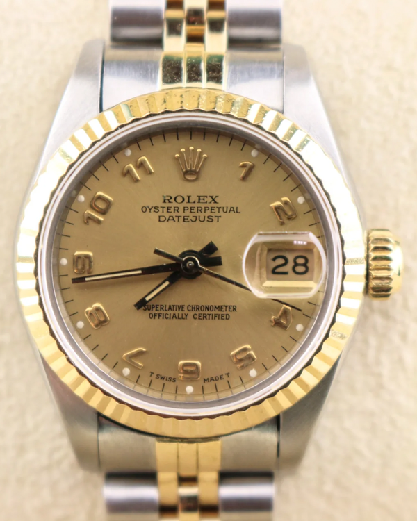 1986 Rolex Lady-Datejust 26MM Champagne Dial Two-Tone Jubilee Bracelet (69173)