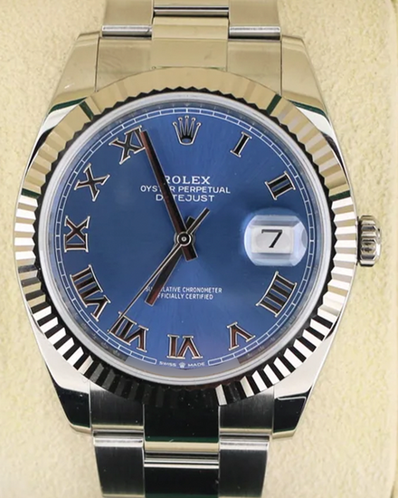 2024 Rolex Datejust 41MM Blue Dial Oyster Bracelet (126334)