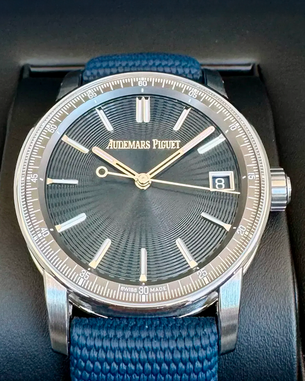 2024 Audemars Piguet Code 11.59 41MM Blue Dial Textile Strap (15210ST.OO.A348KB.01)