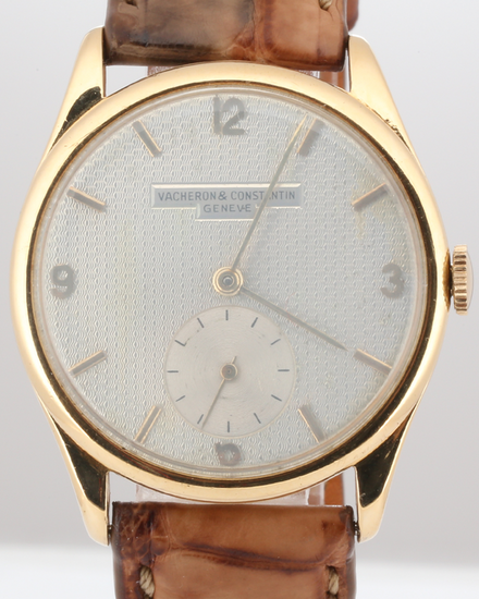 1958 Vacheron Constantin Vintage 35MM Silver Dial Aftermarket Leather Strap (Cal. P453/3B)