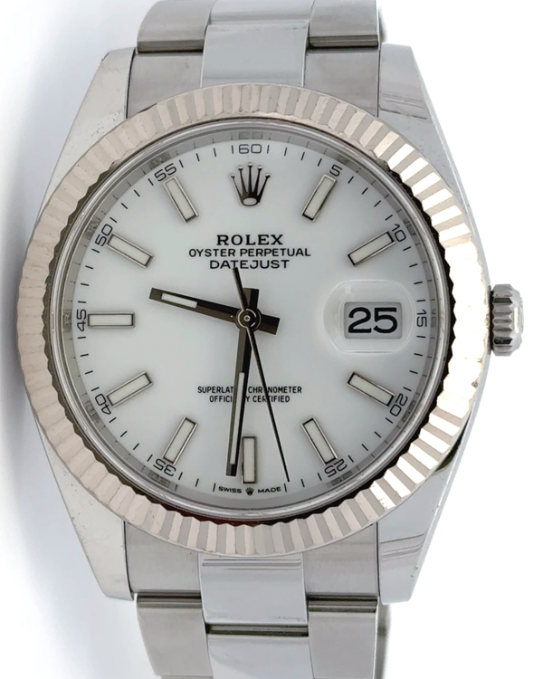 2023 Rolex Datejust 41MM White Dial Oyster Bracelet (126334)