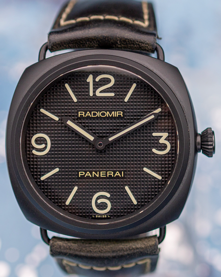 No Reserve - 2017 Panerai Radiomir 45MM Black Dial Leather Strap (PAM00643)