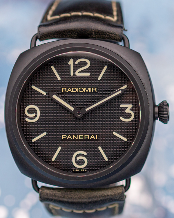 No Reserve - 2017 Panerai Radiomir 45MM Black Dial Leather Strap (PAM00643)