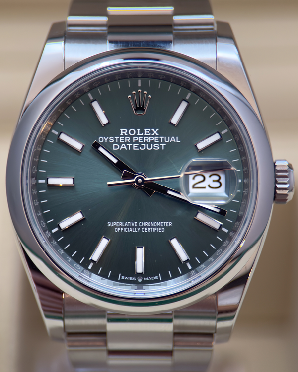 2025 Rolex Datejust 36MM Green Dial Oyster Bracelet (126200)