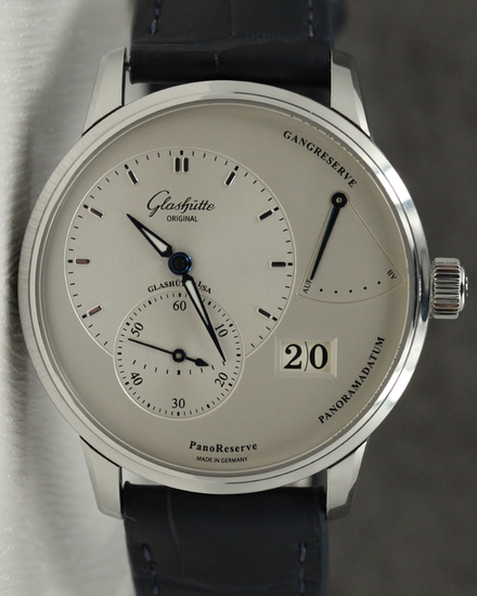 2022 Glashütte Original PanoReserve 40MM Silver Dial Leather Strap (1-65-01-22-12-04)