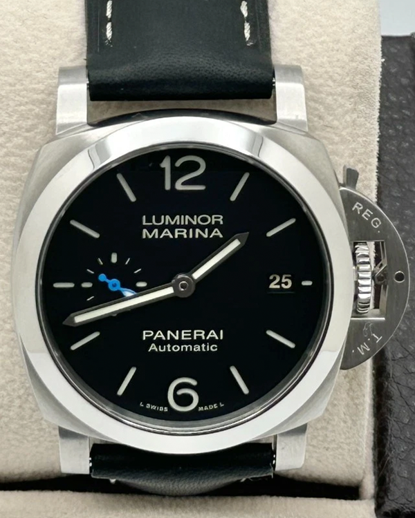 2022 Panerai Luminor Marina Quaranta 40MM Black Dial Leather Strap (PAM01272)