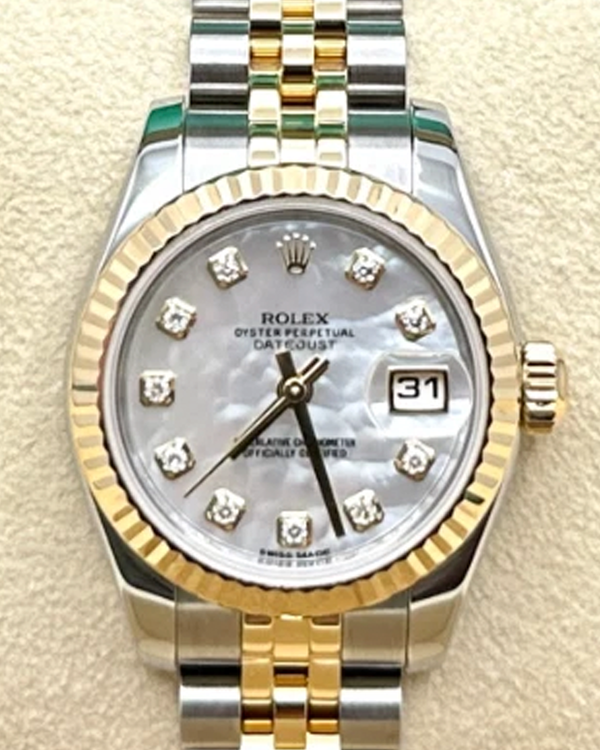 2014 Rolex Lady-Datejust 26MM Mother of Pearl Dial Two-Tone Jubilee Bracelet (179173)