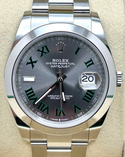 2022 Rolex Datejust "Wimbledon" 41MM Slate Dial Oyster Bracelet (126300)