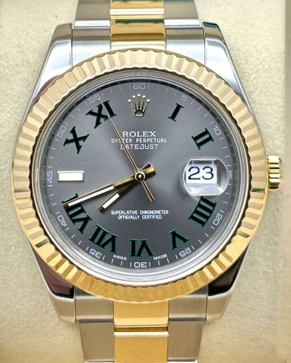 2011 Rolex Datejust II "Wimbledon" 41MM Slate Dial Two-Tone Oyster Bracelet (116333)