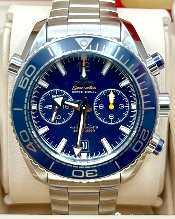 2026 Omega Seamaster Planet Ocean 600M Chronograph 45.5MM Blue Dial Steel Bracelet (215.30.46.51.03.001)