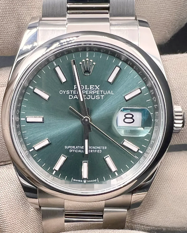 2026 Rolex Datejust 36MM Green Dial Oyster Bracelet (126200)