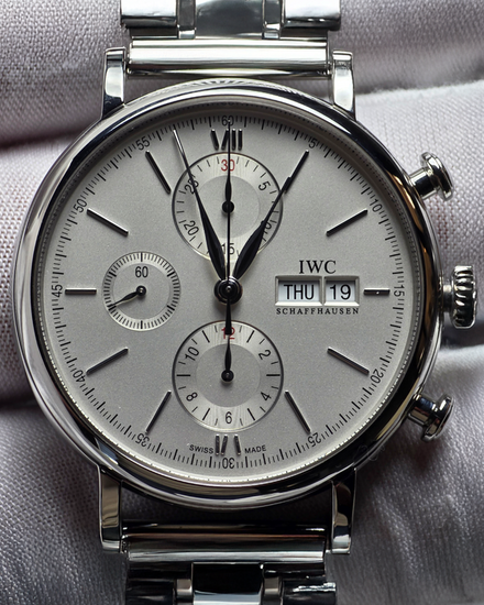 2020 IWC Schaffhausen Portofino 42MM Silver Dial Steel Bracelet (IW391028)