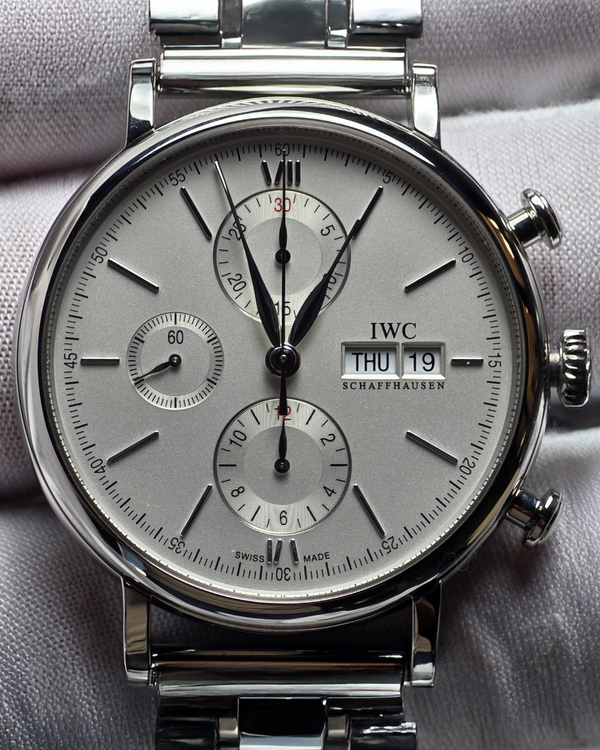 2020 IWC Schaffhausen Portofino 42MM Silver Dial Steel Bracelet (IW391028)