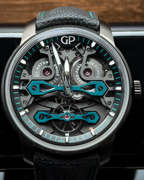 2024 Girard Perregaux Bridges "Neo Bridges Aston Martin" L.E. 45MM Skeleton Dial Textile Strap (84000-21-3236-5CX)