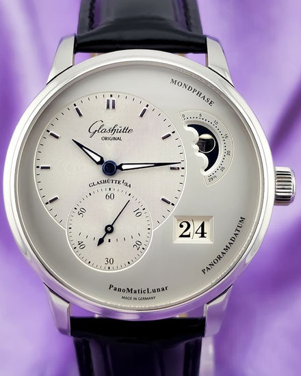 2023 Glashütte Original PanoMaticLunar 40MM Silver Dial Leather Strap (1-90-02-42-32-50)