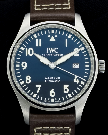 2020 IWC Schaffhausen Pilot Mark XVIII "Le Petit Prince" 40MM Blue Dial Leather Strap (IW327010)