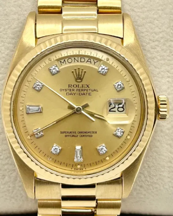 1978 (5.1 Mill Serial) Rolex Day-Date 36MM Aftermarket Champagne Dial Yellow Gold President Bracelet (1803)