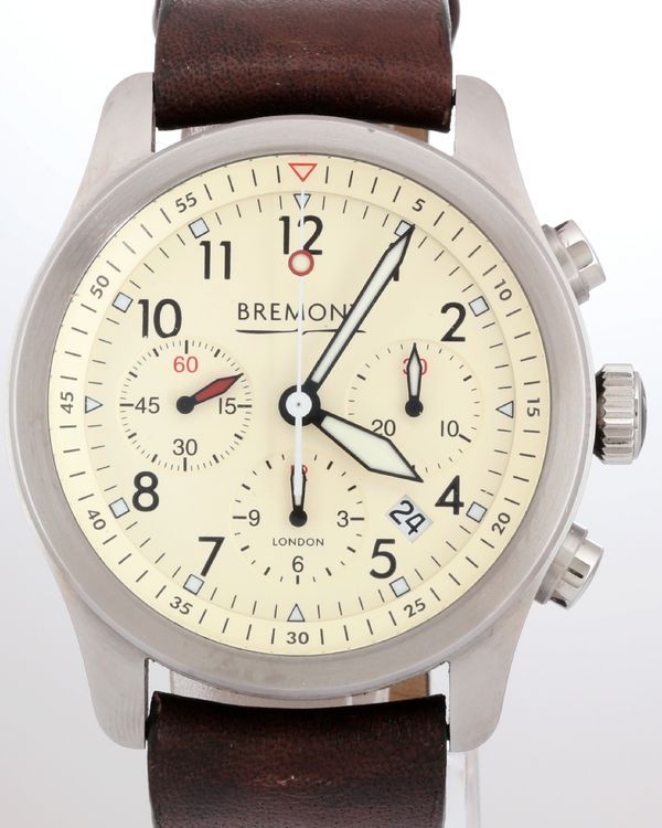 No Reserve - 2024 Bremont ALT1-P2 Chronograph 43MM Cream Dial Leather Strap (ALT1-P2-CR-R-S)